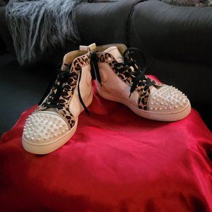 ✨Christian Louboutin Leopard and white men 44 1